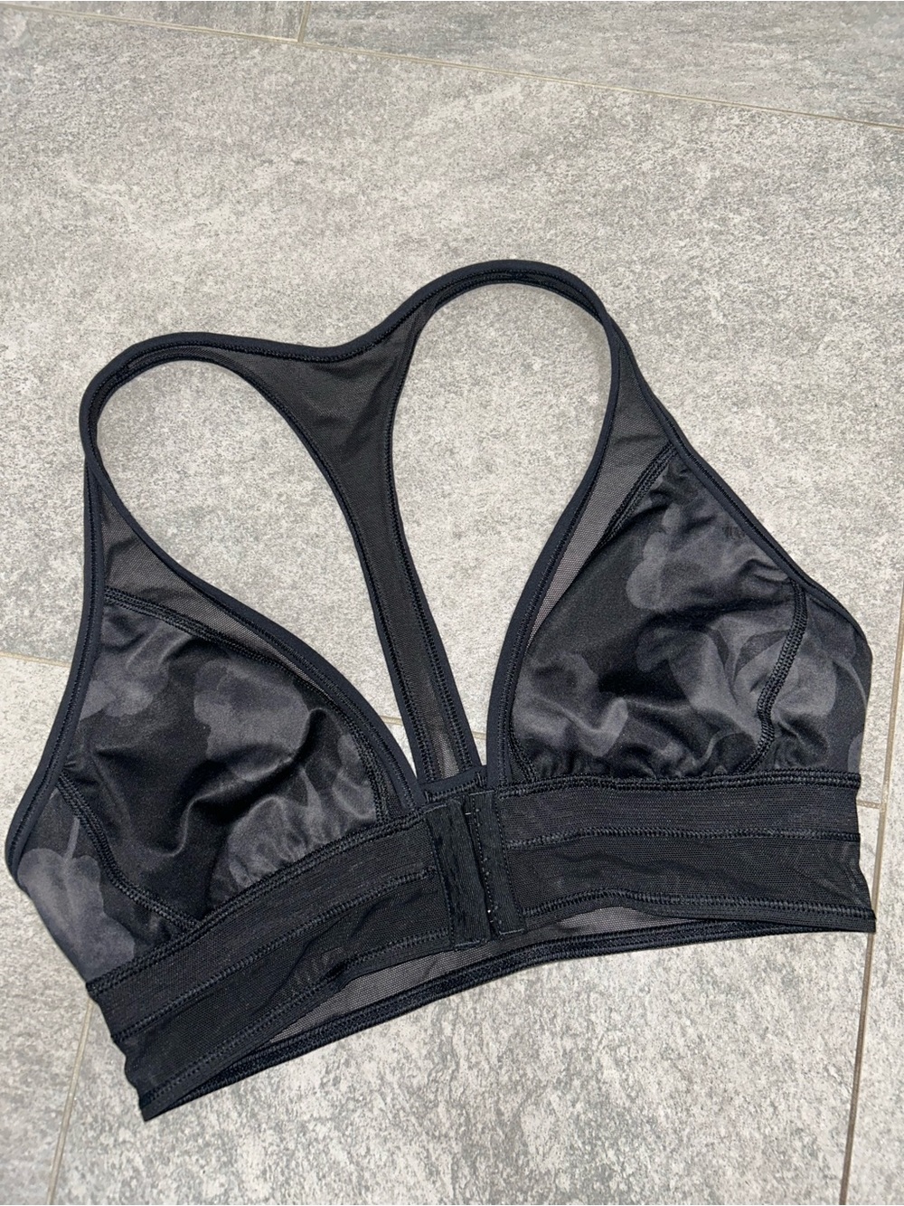 lululemon athletica Black Mesh Racerback Sports Bra
